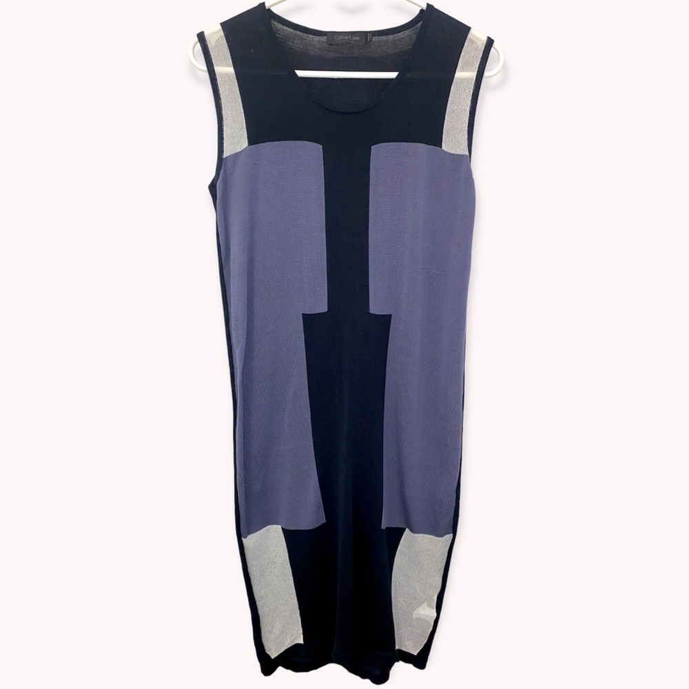 Calvin Klein Collection cotton color block Dress